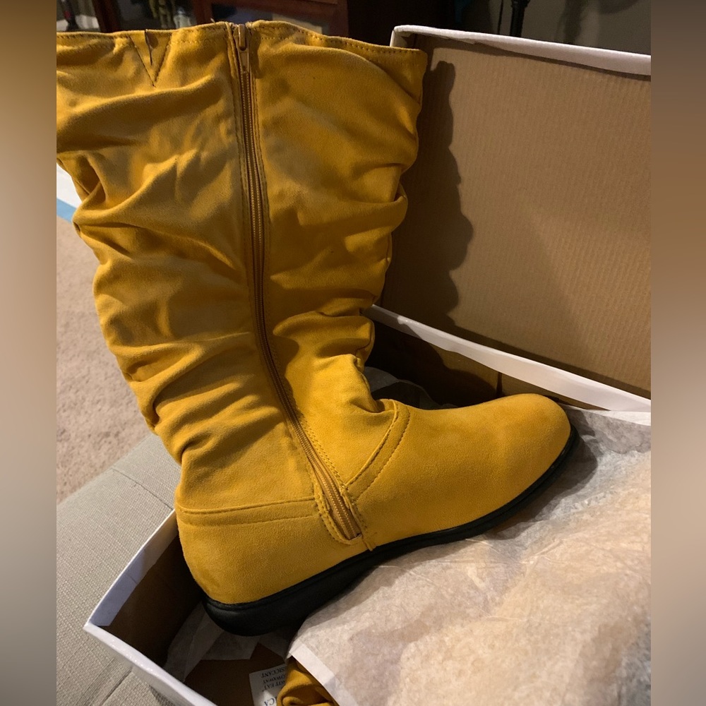 Mustard yellow boots